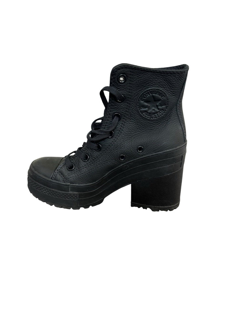 🖤 Vintage Converse Black Platform Heeled Boots 🖤 - Picture 2 of 8